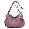 2025 New Soft Leather Large Capacity Multi-Layer Shoulder Crossbody Bag for Middle-Aged Women