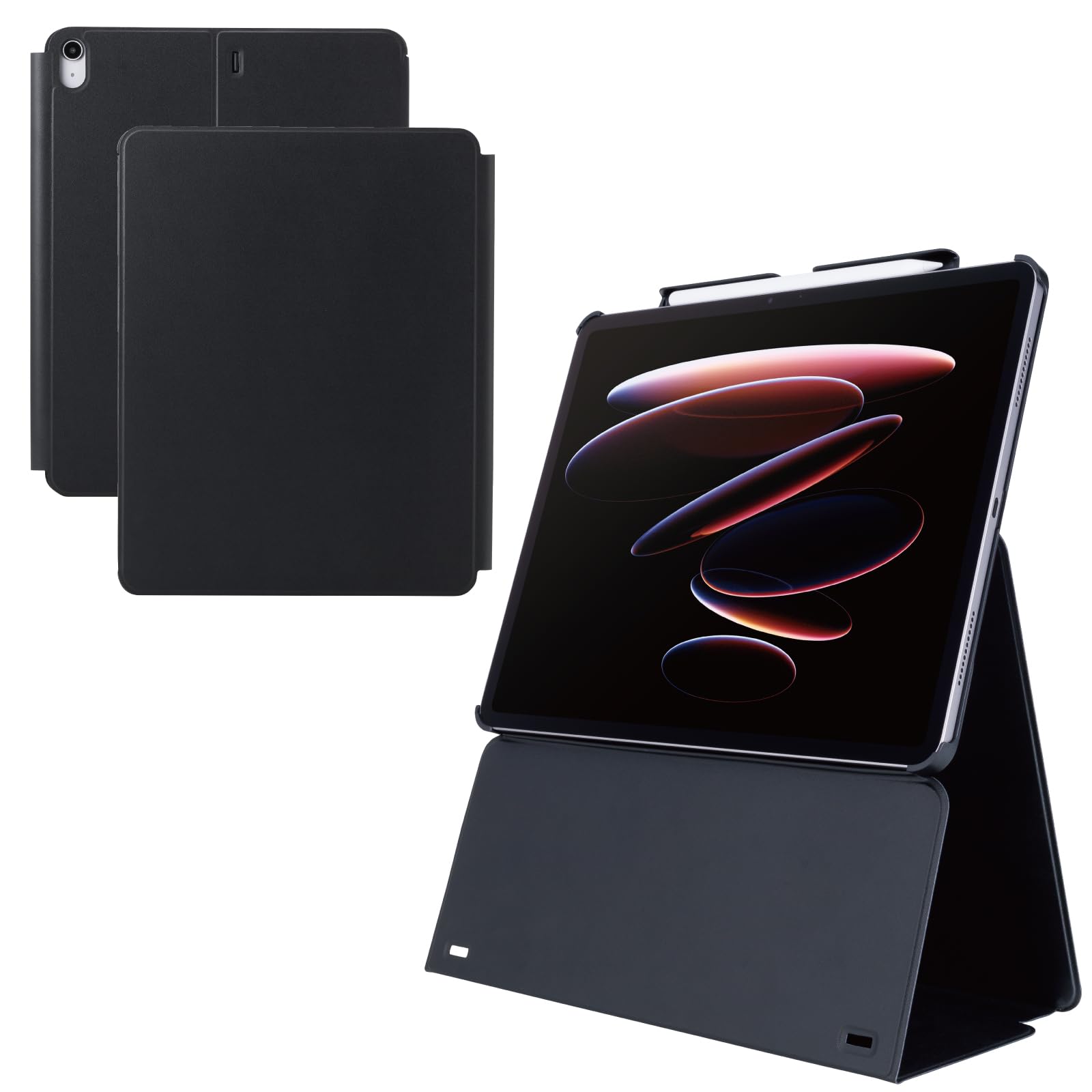 

ELECOM iPad Air Height Auto Soft 13-inch (M3/M2) 2025/2024 Case, Cover, Multi-Level Adjustment, Sleep/Wake, Leather, Black, TB-A25XWVH2BK чёрный