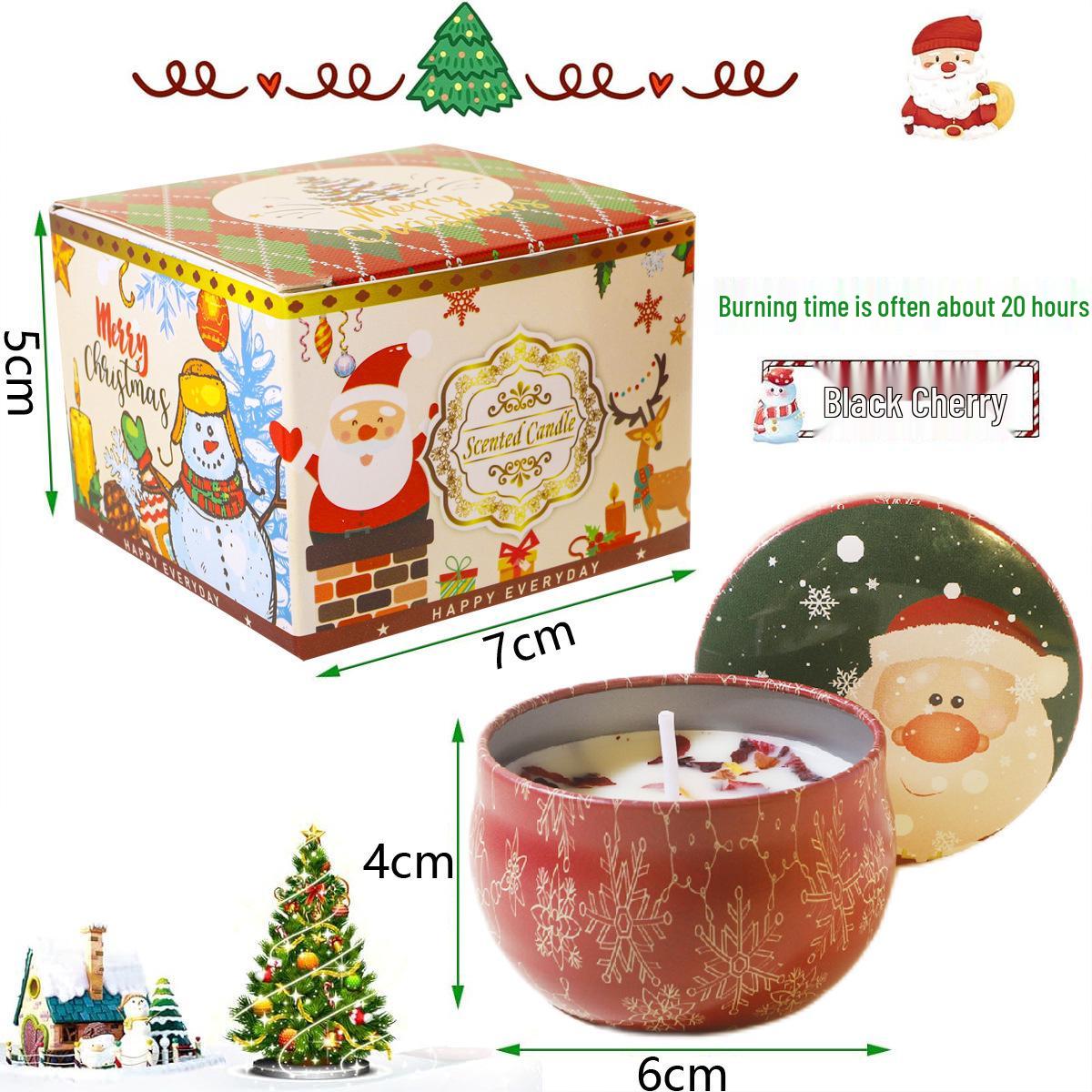 Long-lasting Soy Wax Christmas Scented Candle Tin