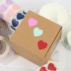 500 Pcs Package Label Gift Packaging Stationery Love Heart Shaped Seal Labels Sticker Scrapbooking