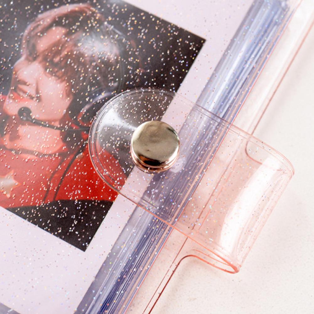 Transparent Glitter Jelly Color Binders Albums Photo Album Card Holder Card Stock Mini Photo Album