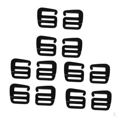 12pcs 1 Inch G Shaped Hook for Backpack Strap Connecting and Attachment, Webbing Clip Buckles,