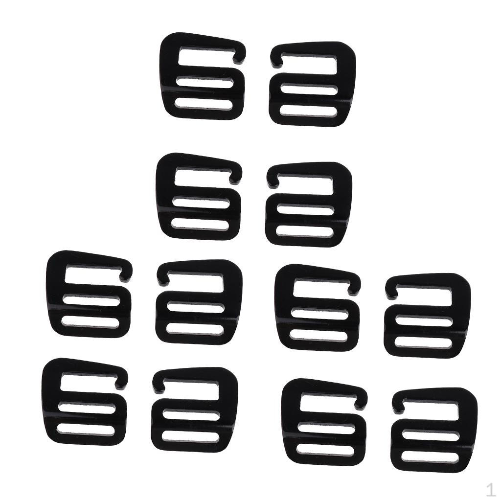 12pcs 1 Inch g shaped hook for Backpack Strap Connecting and Attachment, Webbing Clip Buckles,