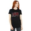 AC/DC Damen/Damen PWR UP Boyfriend-T-Shirt aus Baumwolle mit Zopfmuster