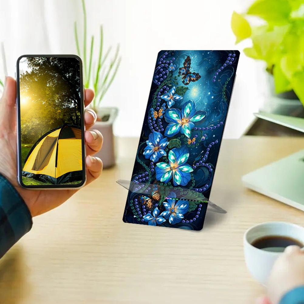 2Pcs 5D Diamonds Phone Stand Acrylic DIY Animals Diamond Painting Phone Holder Diamond Art Phone Bracket for Adults Beginners