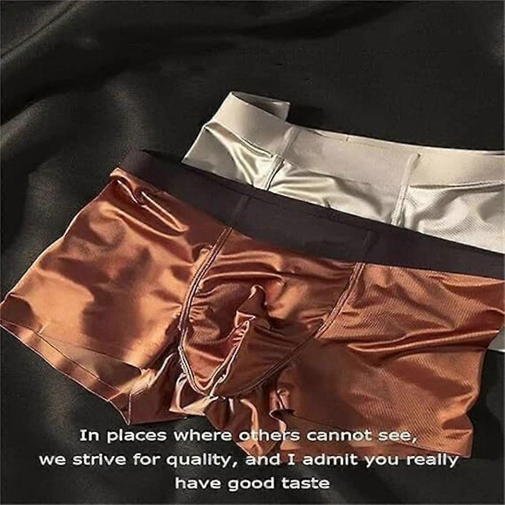 Men's Underwear Silk Boxer Briefs Short Breathable Ice Silk Boxer Shorts