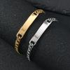 HNSP 7MM Stainless Steel Hand Chain Simple Bracelet For Men Women Punk Street Style  Accessory
