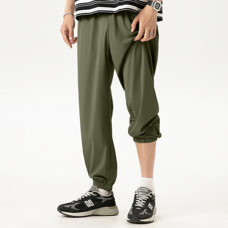 MINISO Men's Summer Ice Silk Loose Fit Jogger Pants