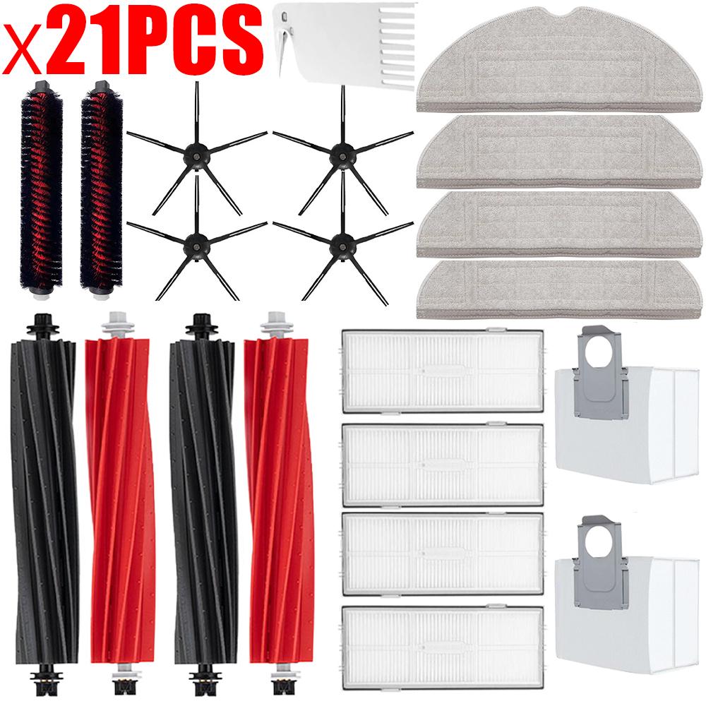 Spare Parts For Roborock S8 S8 Pro Ultra S8+, DuoRoller Main Side Brushes Mop Cloths HEPA Filters Dust Bags Accessories