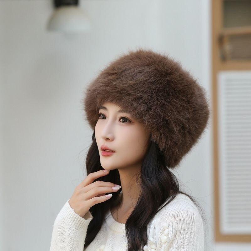 New Fox Fluff Thickened Warm Fairy Princess Hat Ear Hat Autumn and Winter Hat Female