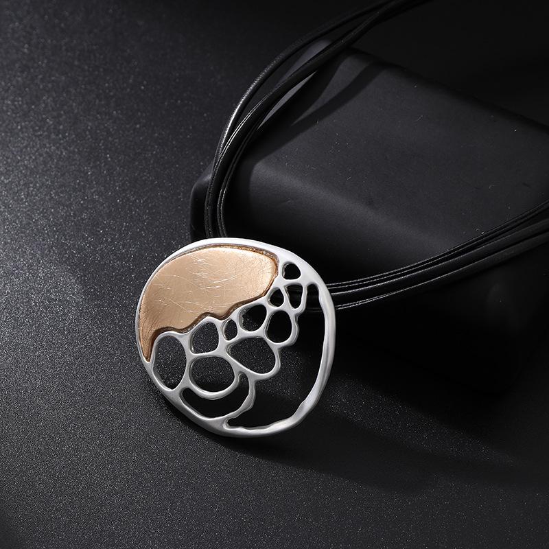 Short Necklace Metal Jewelry Geometric Jewelry Exaggerated Alloy Brushed Necklace