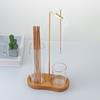 Incense Holder 2-in-1 for Sticks Anti-Ash Flying Incense Burner with Removable Glass Ash Catcher And Incense Sticks Organizer