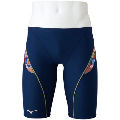 EXER SUITS Half Spats for Competitive Swimming and Size XS Men's Training, N2MB2589, (Navy)