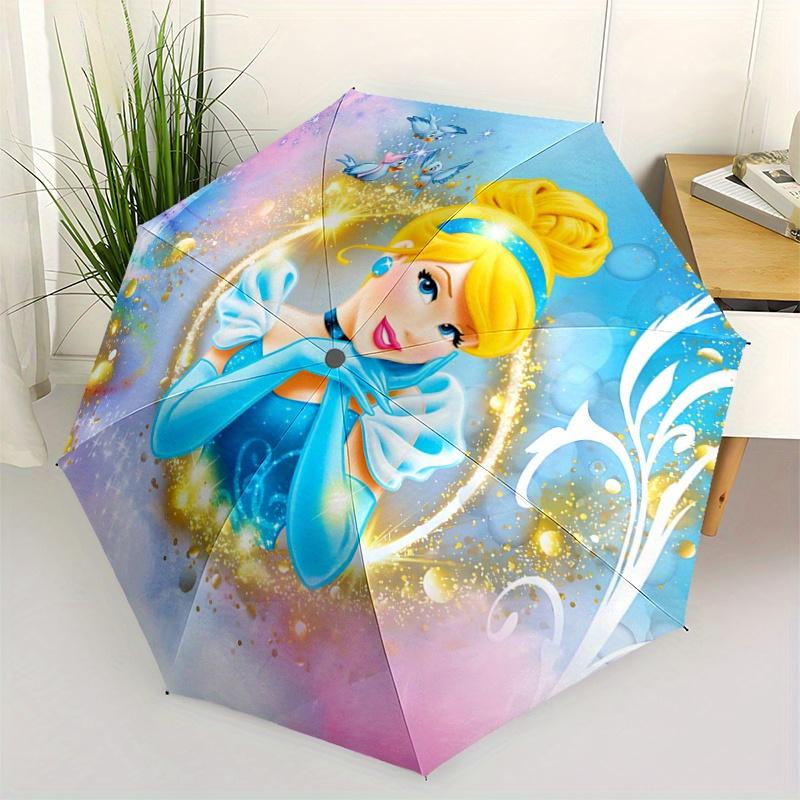 

1pc Disney Cinderella Automatic Opening and Closing Umbrella - Small Umbrella Suitable for Various Occasions, Portable 3-Fold Small Umbrella