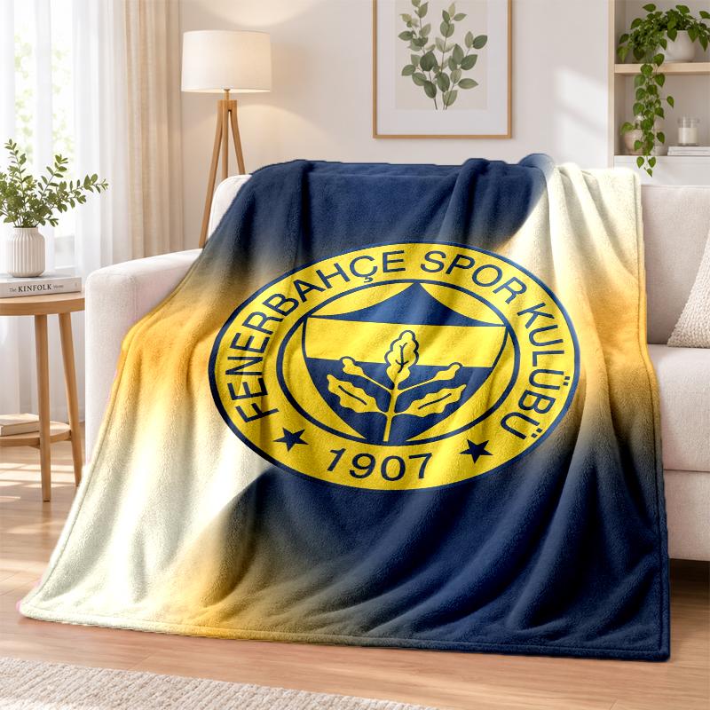 Fenerbahçe FC Printed Flannel Blanket Warm Comfort Bed Throw For Indoor Home Decoration