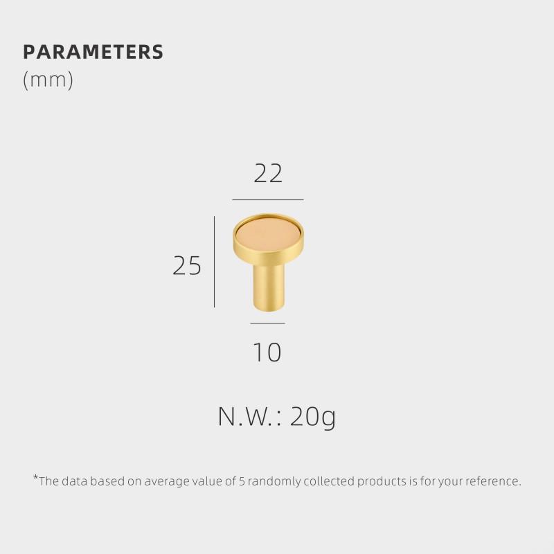 Dooroom Brass Leather Furniture Handles Light Luxury Round Pulls Cupboard Wardrobe Dresser Shoe Box Drawer Cabinet Knobs 