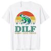 DILF I Love Frogs Funny Saying Frog Men's Clothing Round Neck Oversized T-shirt Fashion Cotton Tshirt Basic Milf Fitness T Shirt