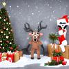 Forest Deer Plush Doll Soft Stuffed Animal Huggable Pillow Kids Cuddly Toy Christmas Gifts for Boys And Girls