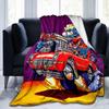 Rat Fink Fashion Throw Blanket Modified Car Culture Funny Accessories for Motorcycle Club Garage Man Cave Home Living Room Decor