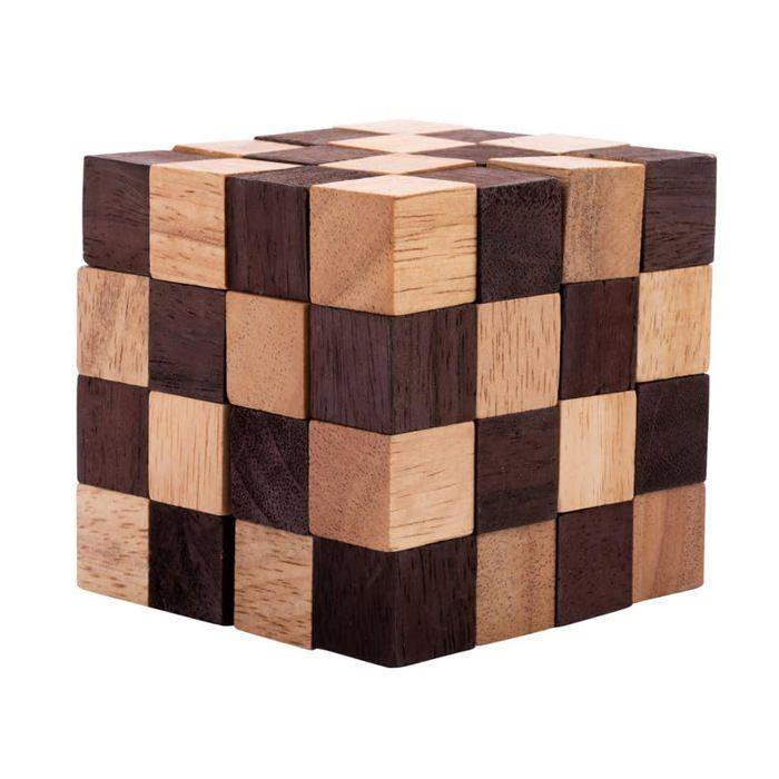 Casse-tête en bois - Engelhart - Anaconda - Niveau expert - 1 pièce - 8 cm de côté