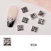 10Pcs-Cross Series 3D Nail Art Charms,Metal Punk-Chrome Hearts Nail Art Jewels Decals for Fingernail Toenail Decorations
