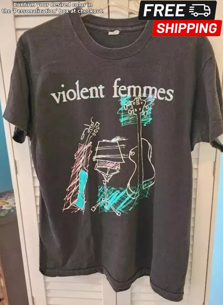 Violent Femmes Band Black Short Sleeve T-shirt Unisex S-