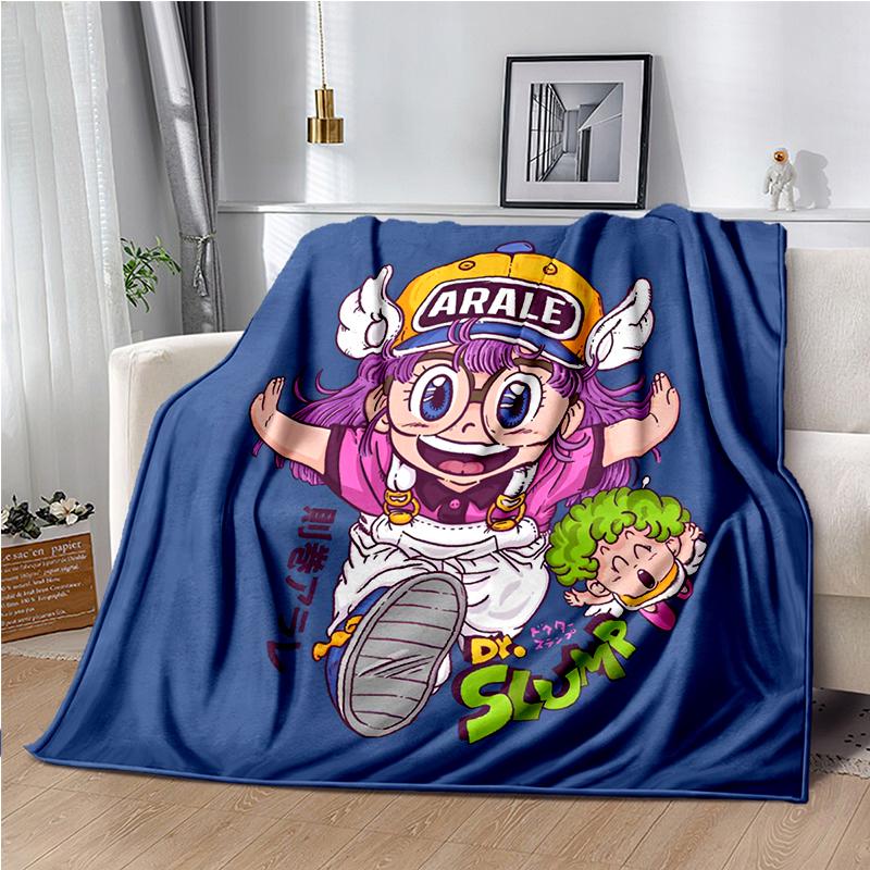 DR-Slump-Arale Cartoon Throws Blanket Kids Super Soft Cute Blankt for Travel Couch Sofa Picnic Bed Flannel Blanket Birthday Gift