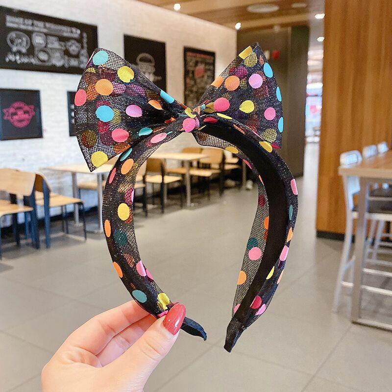 

1 шт. Новая сетчатая камуфляжная повязка на голову с прозрачным бантиком, изысканная повязка для волос для женщин, милое кольцо для волос