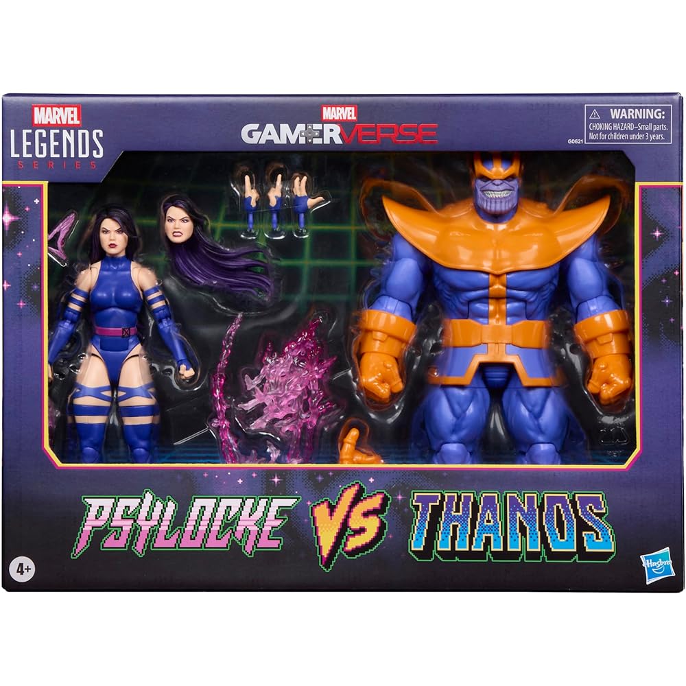 Marvel Legends Gamerverse Action Collectible Figure Psylocke vs Thanos 6-inch
