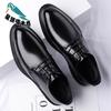 Leather Shoes Men's 2025 New Breathable Business Dress Shoes Men's Genuine Leather Glossy Groom Leather Shoes