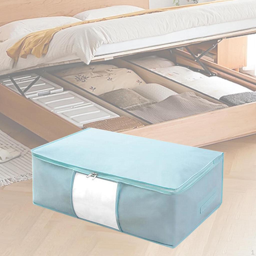 Clothes Storage Bin Quilt Bag Breathable Decorative Large Duvet Bags Organizer Blanket Cube