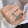 PANJBJ Anello Geometrico in Argento Sterling 925 con Giada di Hotan per Donna Ragazza Regolabile Gioielli Delicati Retrò Regalo di Compleanno Dropshipping