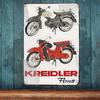 Retro Motorcycle Tin Sign Man Cave Garage Decor 20x30 Cm Metal Poster