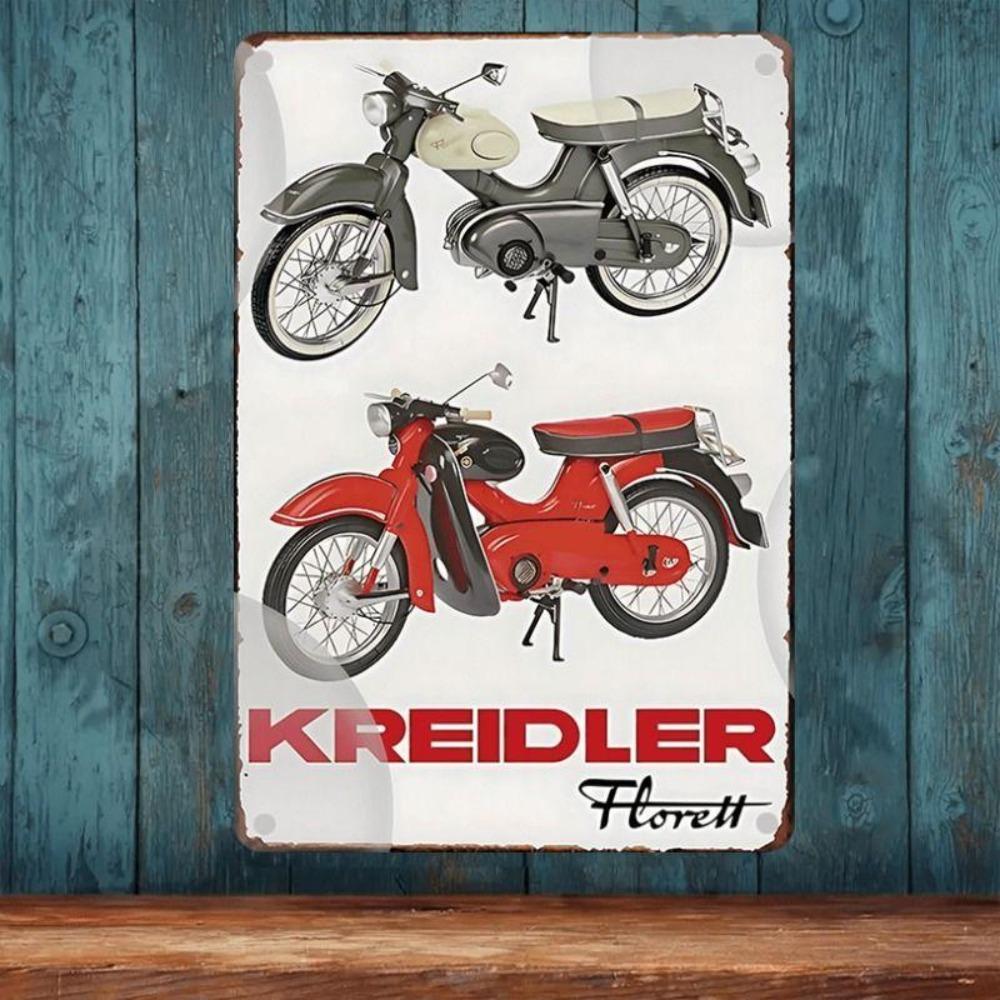 Retro Motorcycle Tin Sign Man Cave Garage Decor 20x30 Cm Metal Poster