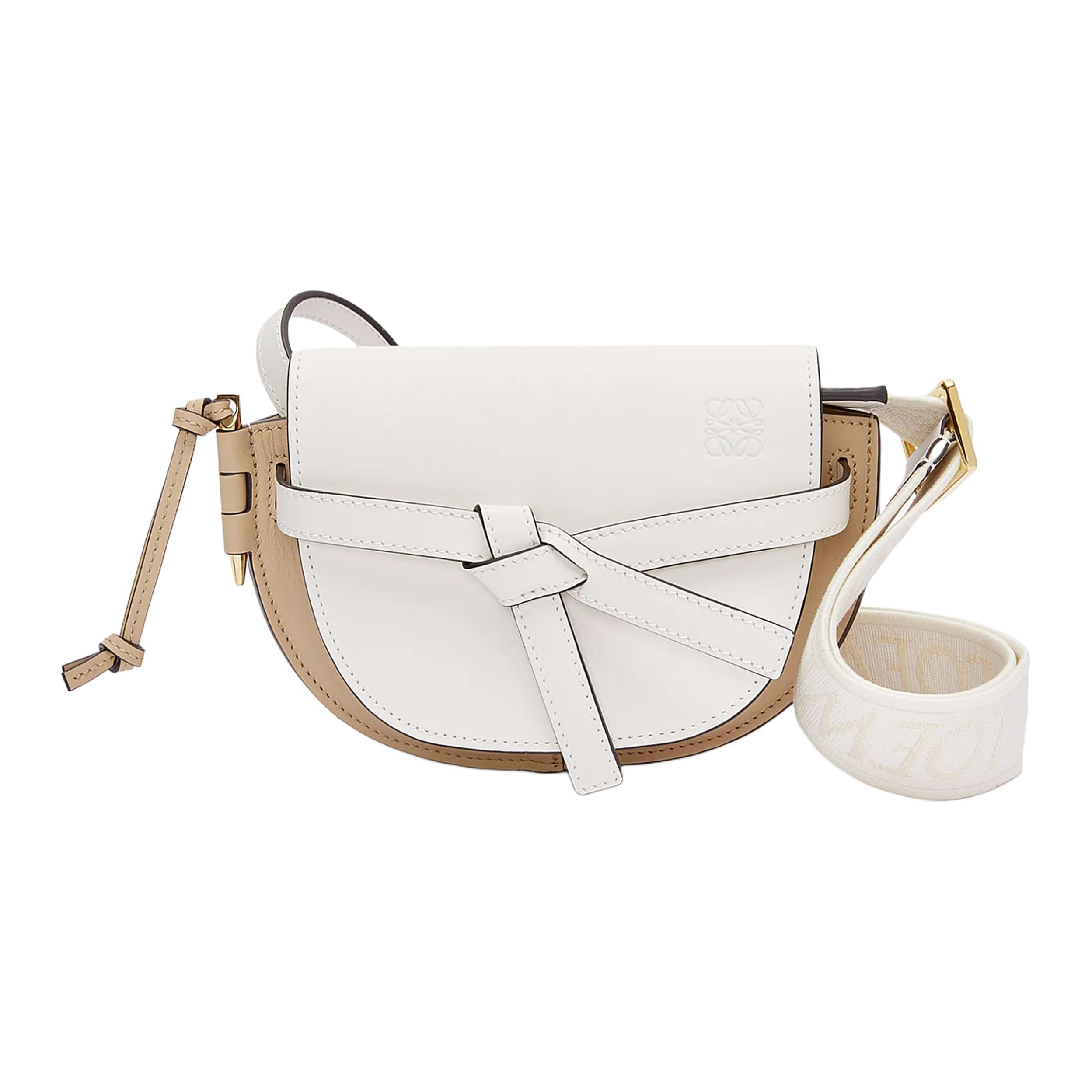 

Loewe Gate Anagram Embossed Detachable Adjustable Shoulder Strap Soft Leather Crossbody Bag Mini Women Bags Soft-White Paper-Art A650N46X28-8487 Basic Set (Bag+Dust Bag)