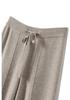 Women's High-Waist Wool Wide-Leg Pants - Autumn/Winter Floor-Length Knitted Casual Trousers