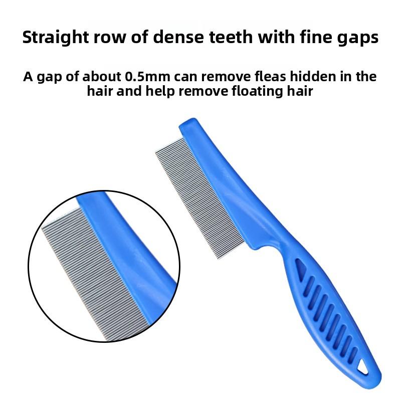 A 6-piece Set of Stainless Steel Pet Comb for Removing Miscellaneous Hair, Floating Hair Comb, Fine-toothed Flea Removal Comb and Cleaning Comb