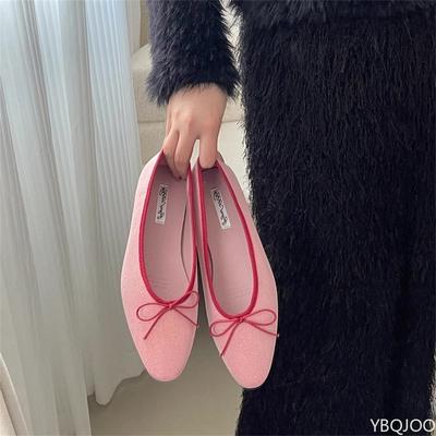 Mode Spitzschleife Einzelne Schuhe 2025 Damen Low-Cut Ballerinas Mode elegant leichte Schuhe Abriebfest bequem flach