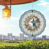 10-inch Hummingbird Wind Spinner – 3D Kinetic Metal Hanging Sculpture with 360° Rotating Hook, Vibrant Floral & Bird Design