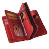 Applicable iPhone16 Leather Case 17Plus Skin Sense Scrub 15 Card Zipper Wallet Case Google 9Pro Solid Color