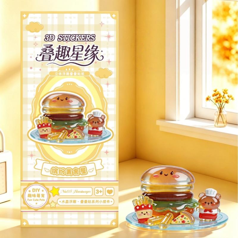 3D Stacked Stickers Cute Animal Stickers For Girls Boys Classroom Prizes Handmade Diy Creative Party Gift