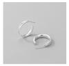 Korean Style Retro C-Shaped S925 Sterling Silver Earrings
