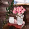 Rustic Style Flower Jug Two Side Handle Flower Bucket Elegant Farmhouse Vintage Vase  Living Room