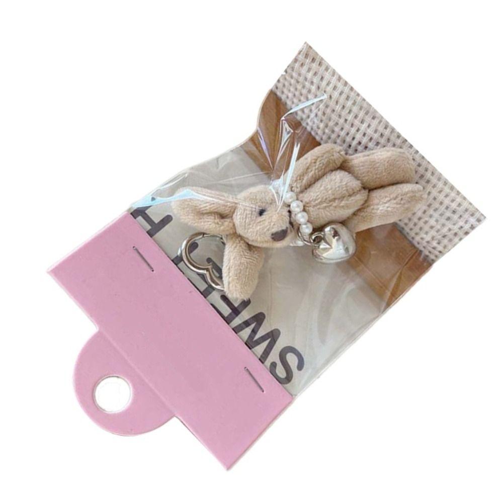 New Cute Rabbit Keychain Creative Gifts School Bag Keychain Cartoon Hanging Decoration Car Key Ring