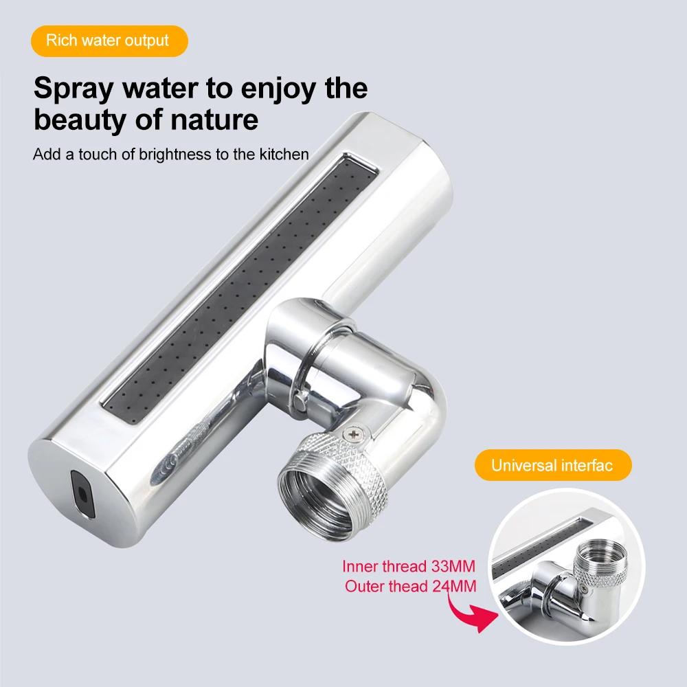 Multifunctional Sink Faucet Connector Kitchen Sink Waterfall Faucet 4 Mode Water Outlet Universal 720 Rotation Water Tap Extend