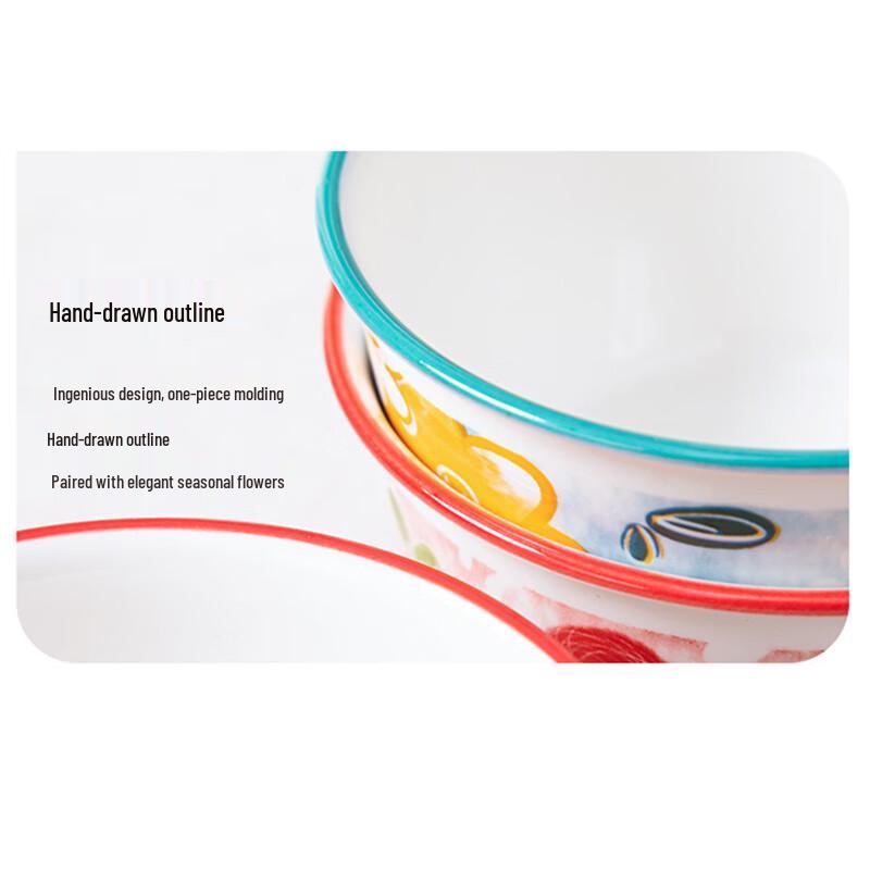Pabei Floral Ceramic Bowl Gift Set