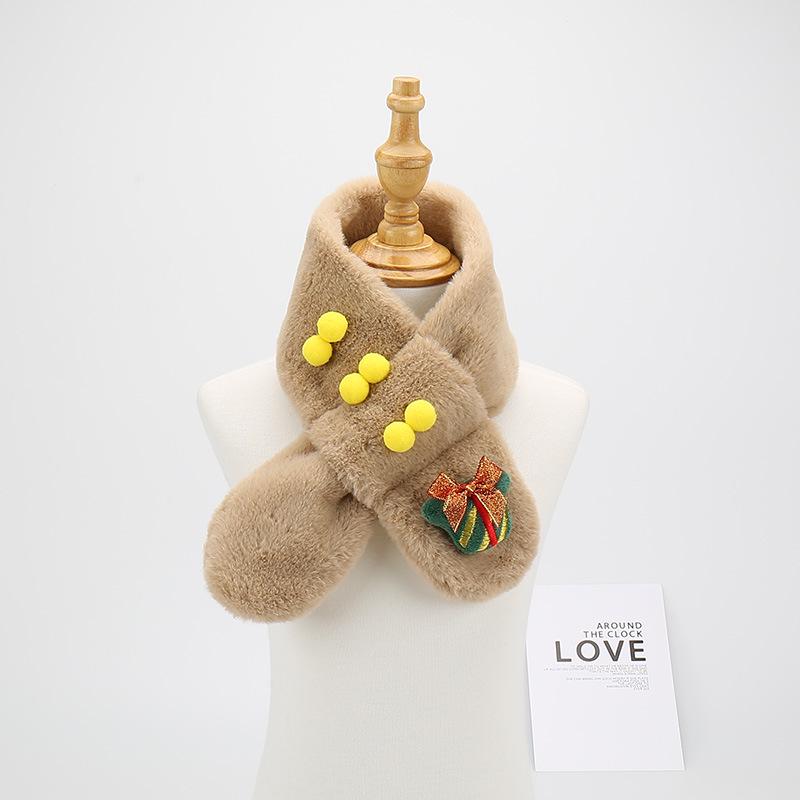 Children's Cute Plush Scarf - Warm Neck Warmer for Boys & Girls, Perfect Holiday Gift