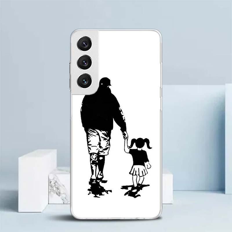 

Dad And Baby Girl Boy Soft Cover for Samsung Galaxy S25 Edge S26 S24 S23 Ultra Phone Case S22 S21 Plus S20 FE Print Pattern Shel Samsung S26