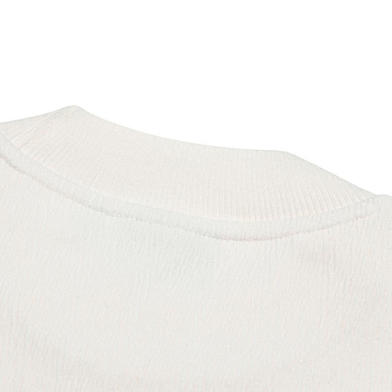 FILA White Series Casual Comfortable Knit Pullover Long Sleeve Sweatshirt Women sweatshirt Ice-White F11W513201F-IV