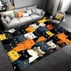 Colorful Cartoon Cat Pattern Creative Rug for Living Room Decor Suitable for use as an anti-slip for living room bedroom sofas